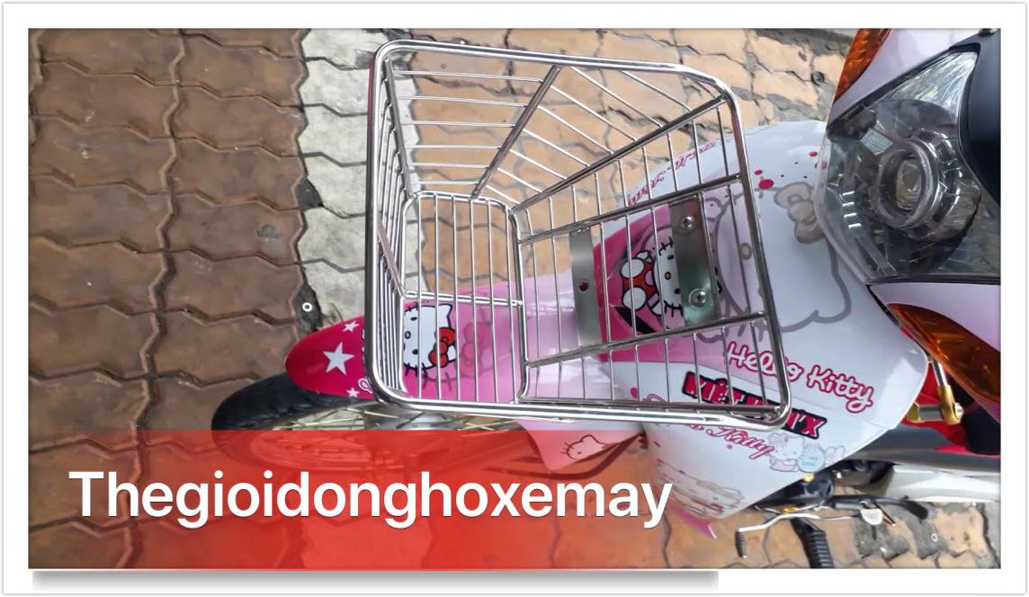 Rổ inox loại nhẹ 10 ly xe Wave RS, Wave Alpha mới, Wave lớn (loại 1,1 kg)