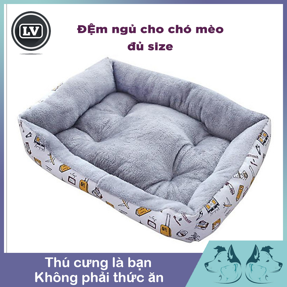 Ổ nằm cho chó mèo nệm ngủ chó mèo giá rẻ êm ái nhiều màu sắc và kích thước