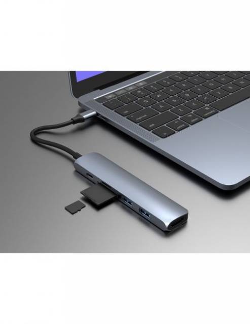 Cổng Chuyển Hyperdrive Bar 6-in-1 USB-C Hub (HD22E) For Macbook, Ipad Pro 2018, PC & Devices