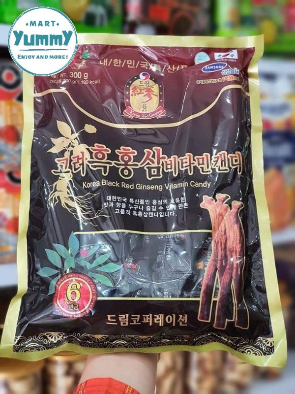 Kẹo sâm đen Hàn Quốc 300 gram ( Kẹo Hắc Sâm Hàn Quốc)