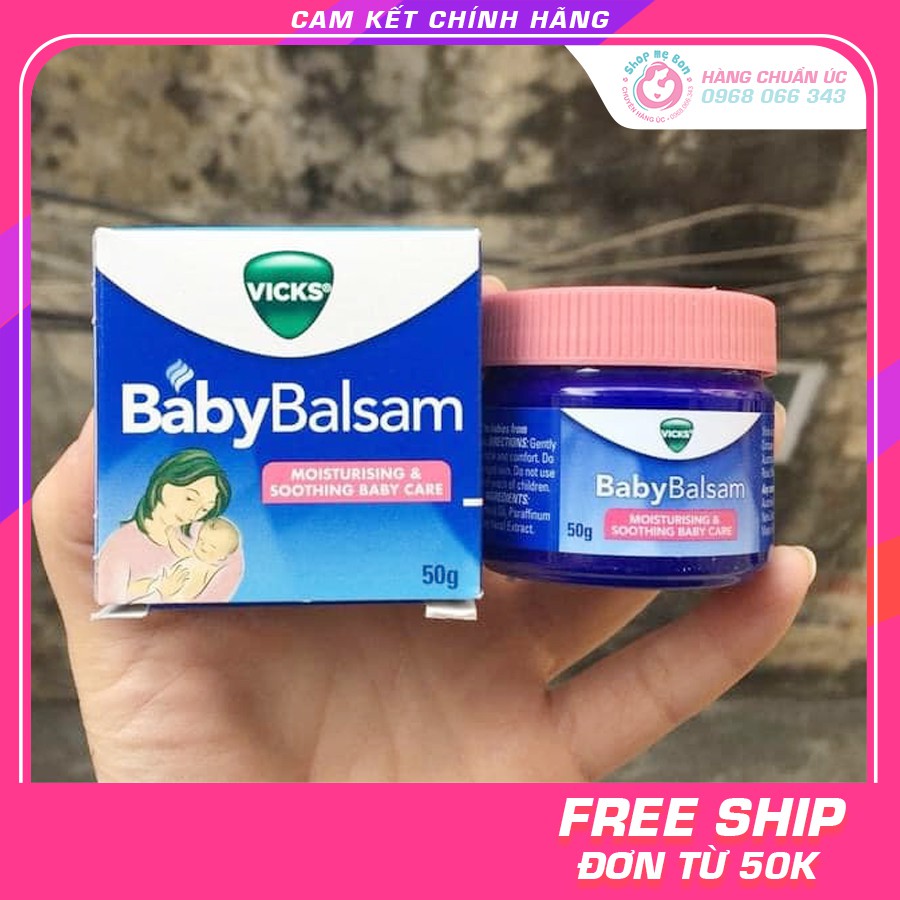 Dầu Ấm Ngực Vicks BaBy Balsam Úc (hũ 50gram)