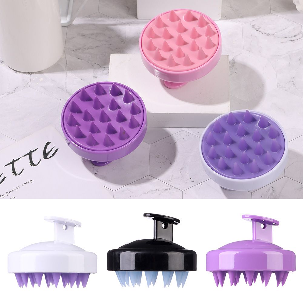 Lược gội đầu Cool green và silicon kích thích da đầu 2in1 Hair Scalp Massager, Wet and Dry Shampoo Brush