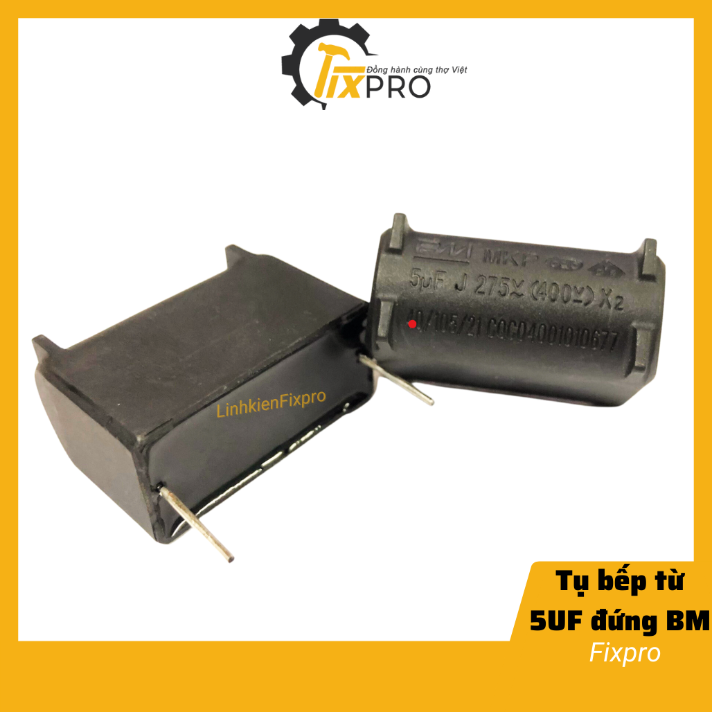 Tụ bếp từ 5UF 400VDC đứng chính hãng BM