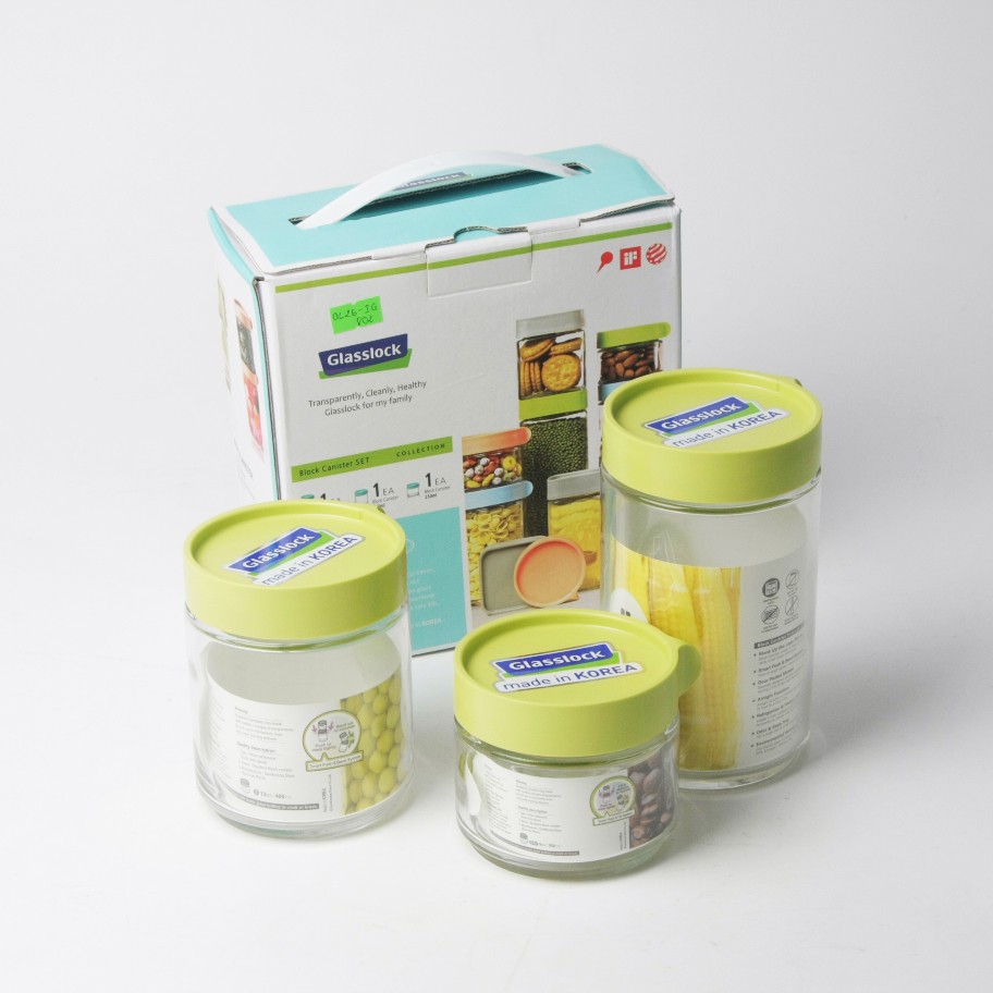 Bộ 03 hũ thủy tinh250 + 400 + 600ml