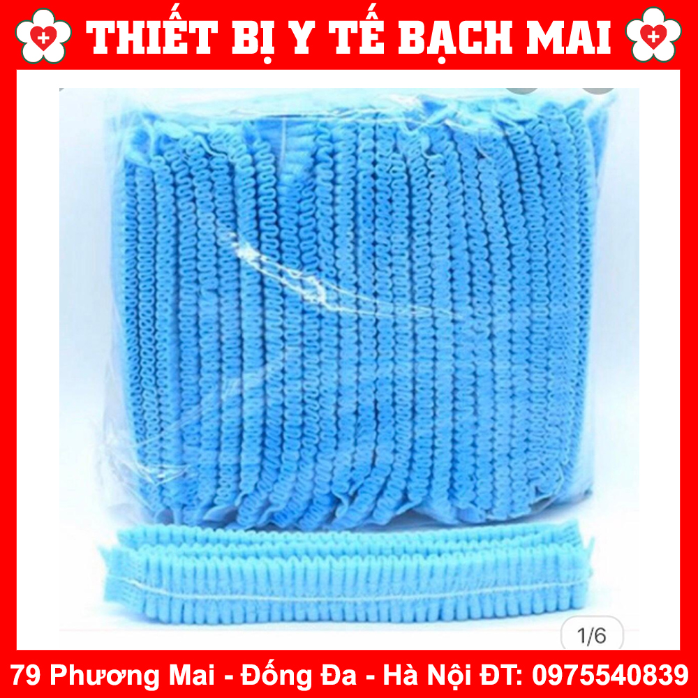 Mũ trùm đầu y tế con sâu bịch 100 cái