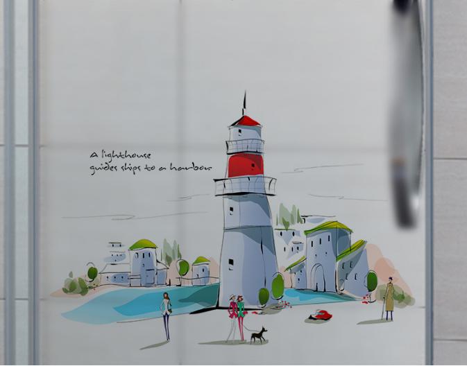 [HCM]Decal Dán Kính Cao Cấp - Nhà Ống  ( 60x58 )-DK7070