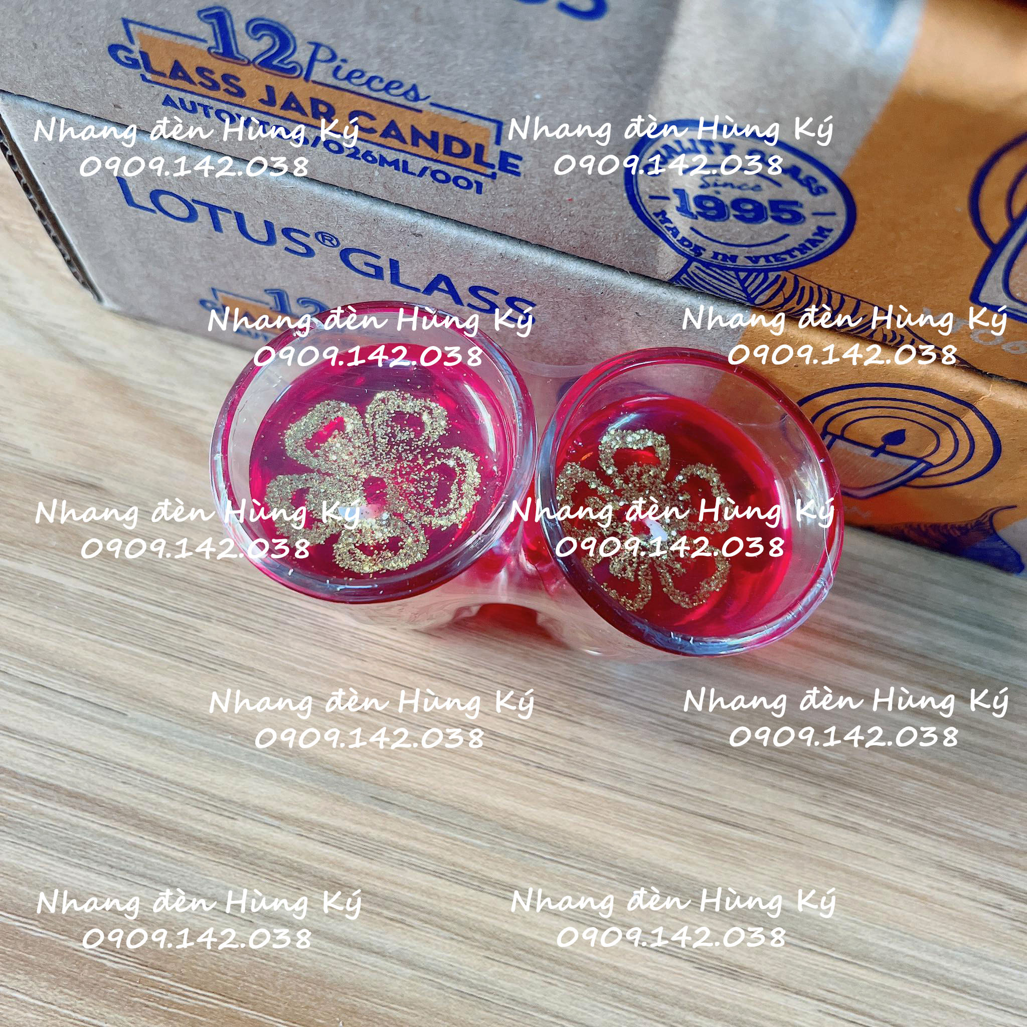 [Hộp 6 cặp] Đèn cầy ly nhỏ số 1