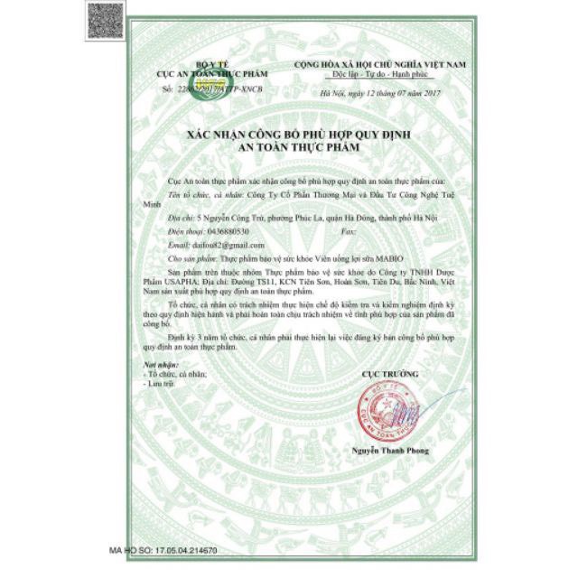 [HCM]MABIO - Viên Uống Lợi Sữa (Hộp 60 Viên)