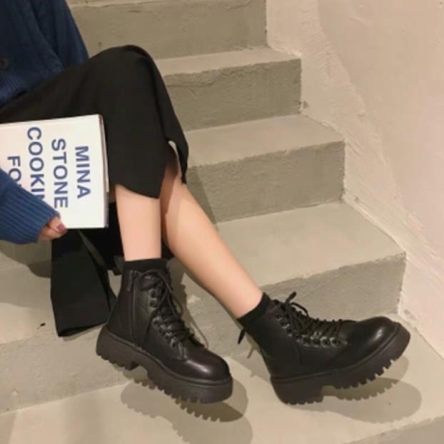 Giày boot nữ [Jinbe]🧡🧡 thời trang màu đen siêu hót full box bill,đủ size