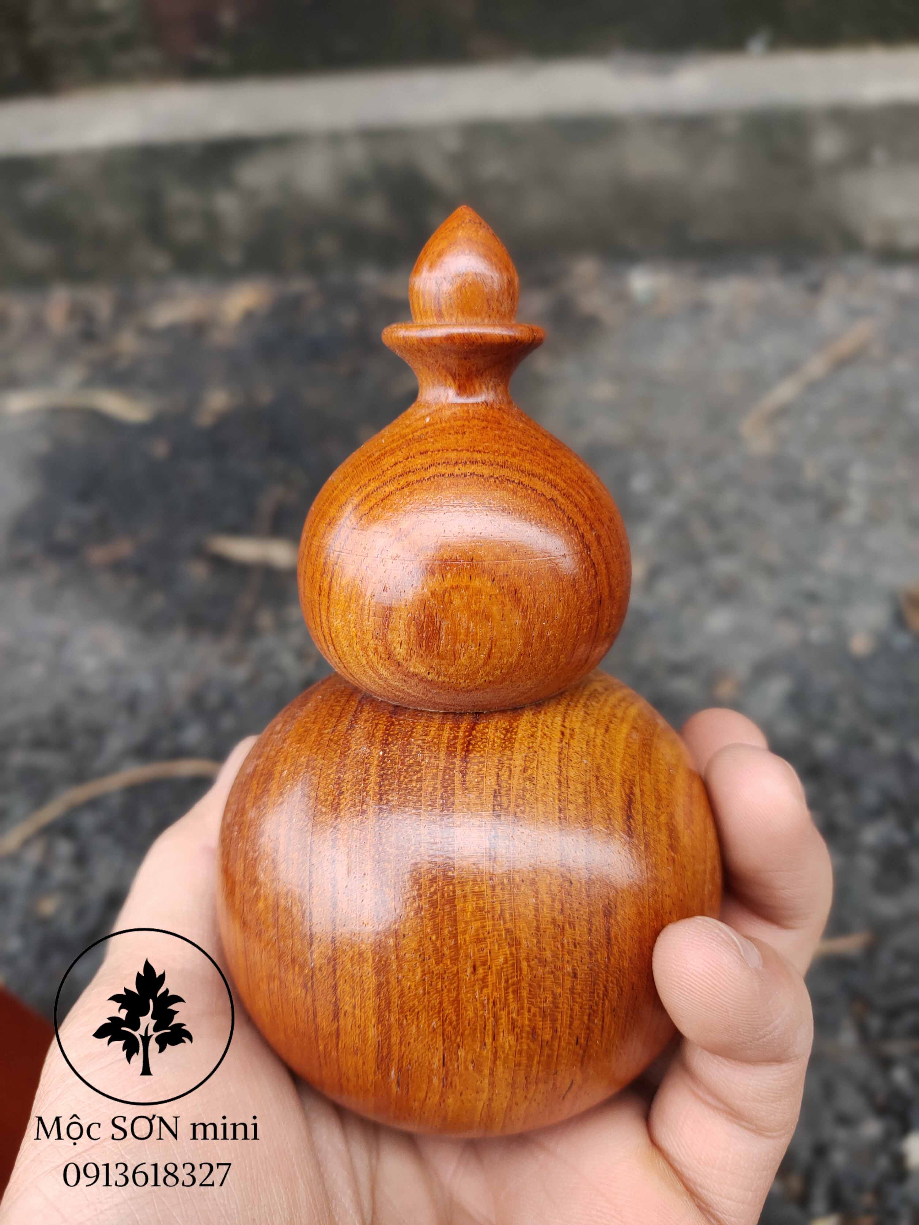 Lọ tăm bầu gỗ hương,tăm hồ lô gỗ cao cấp