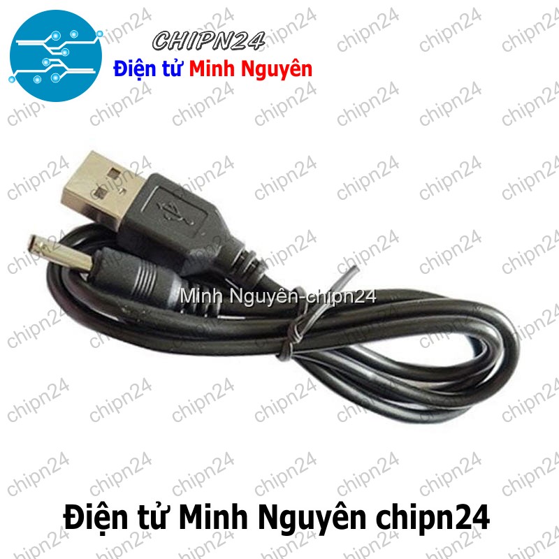 [1 sợi] (P80) Dây chuyển USB ra Jack DC 3.5MM Dài 80CM - HH005278