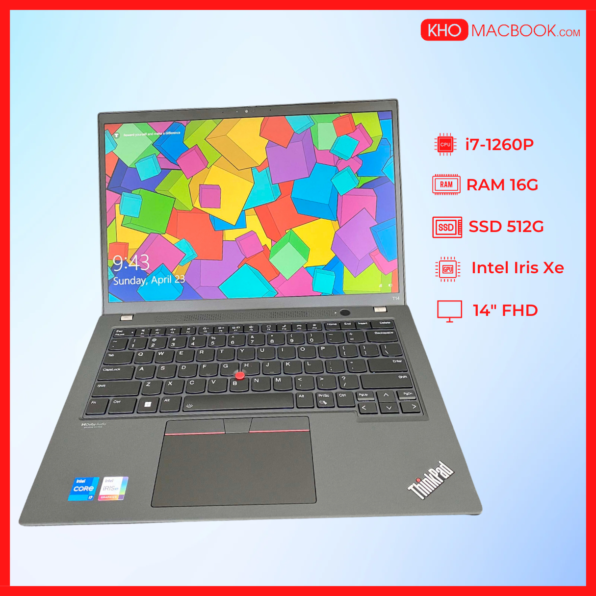 Laptop Lenovo ThinkPad T14 Gen 3 i5-1240P RAM 16GB SSD 512GB 14 ...
