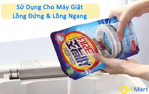 Combo 2 gói bột tẩy lồng máy giặt 450 gram