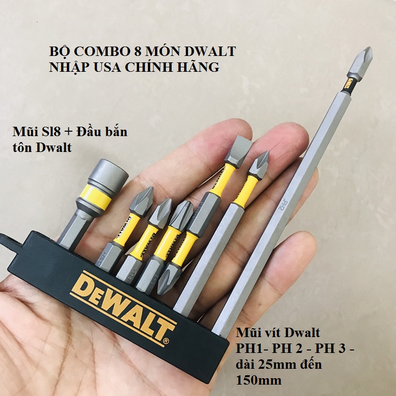 Bộ 7 Mũi Vít DeWalt Chính Hãng Có Từ