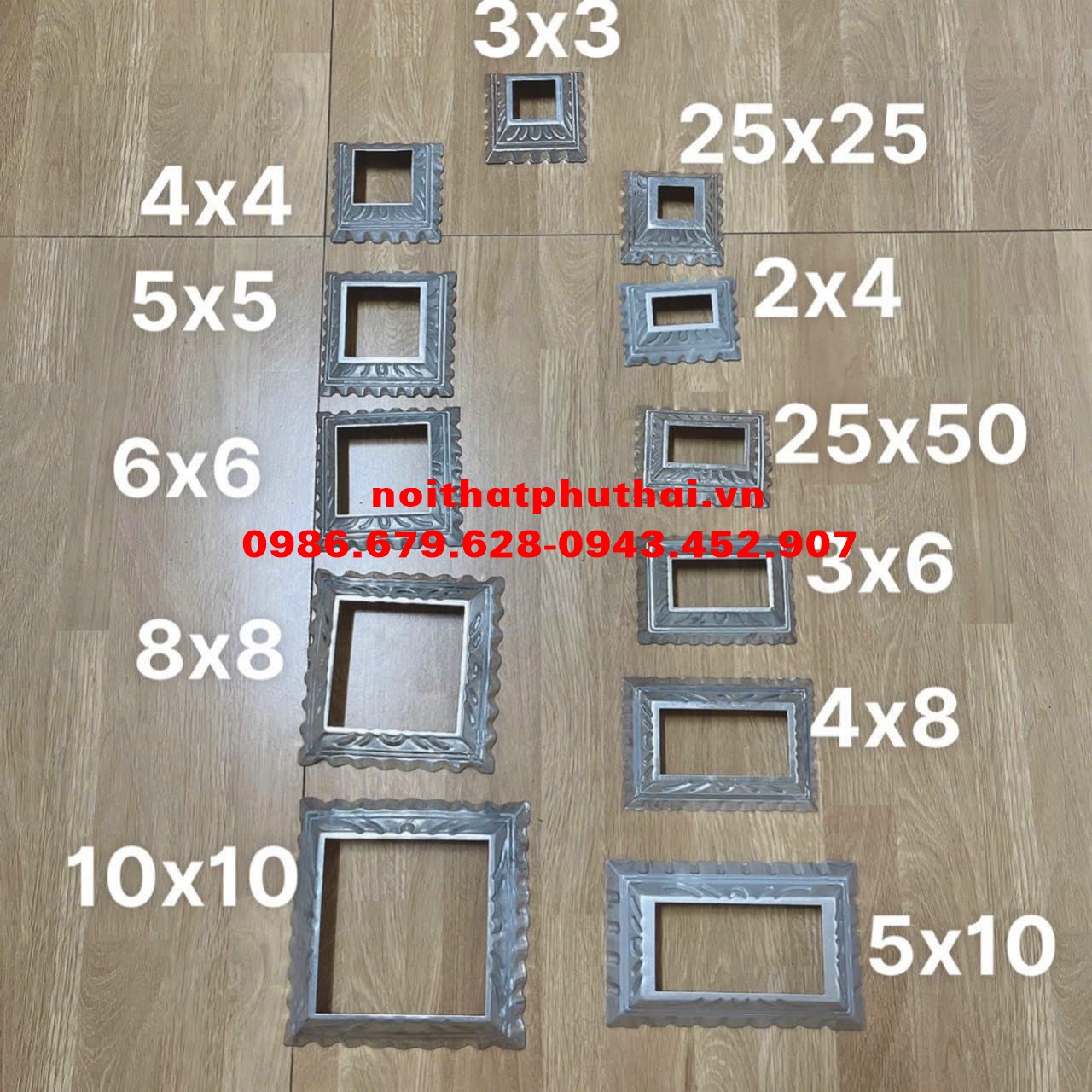 Combo 5 cái nắp chụp sắt nghệ thuật cho cầu thang, ban công