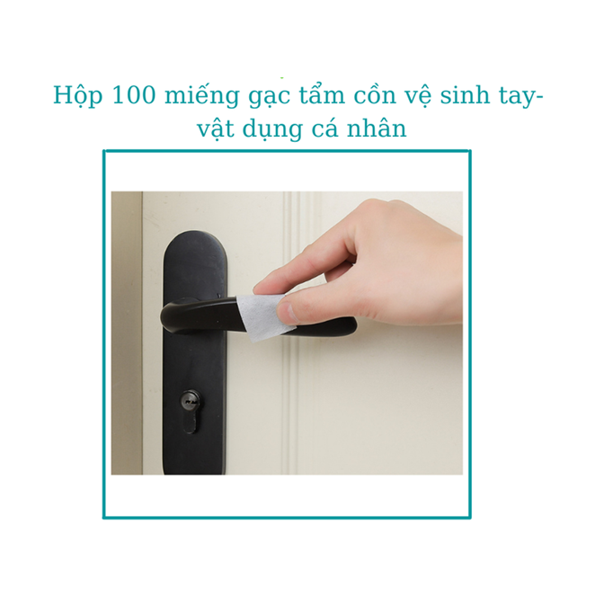 Hộp 100 miếng gạc tẩm cồn y tế Greetmed