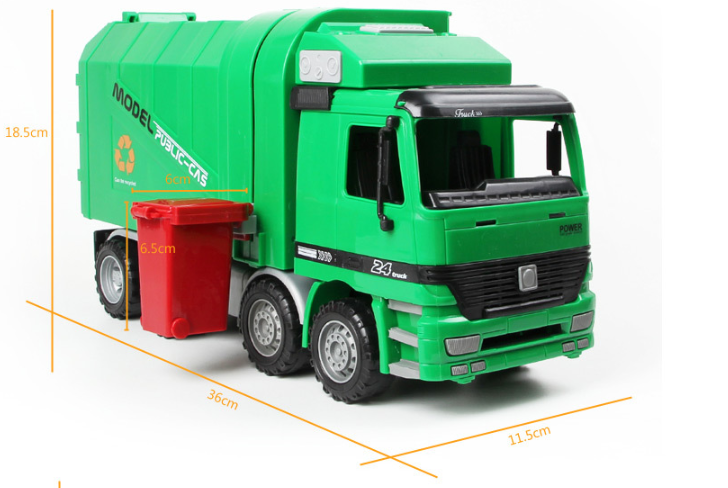 Mô hình xe chở rác đồ chở rác tỉ lệ 1:20