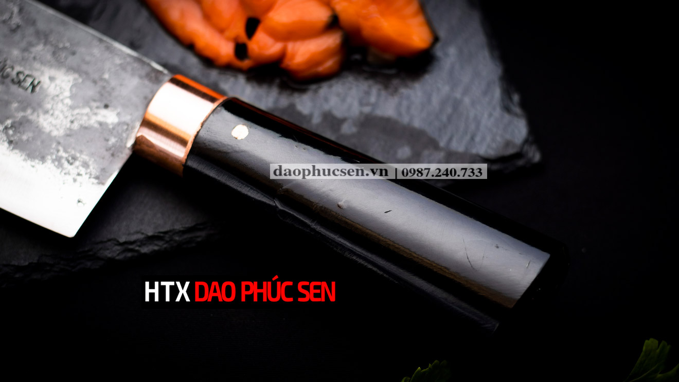 Dao thái 20cm nhíp xe rèn thủ công G02MDD