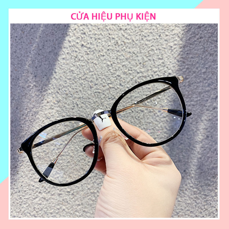 Kính cận gọng tròn thời trang phong cách Hàn Quốc trẻ trung năng động cá tính phù hợp cho cả nam và nữ - Kính gọng cận Unisex 014
