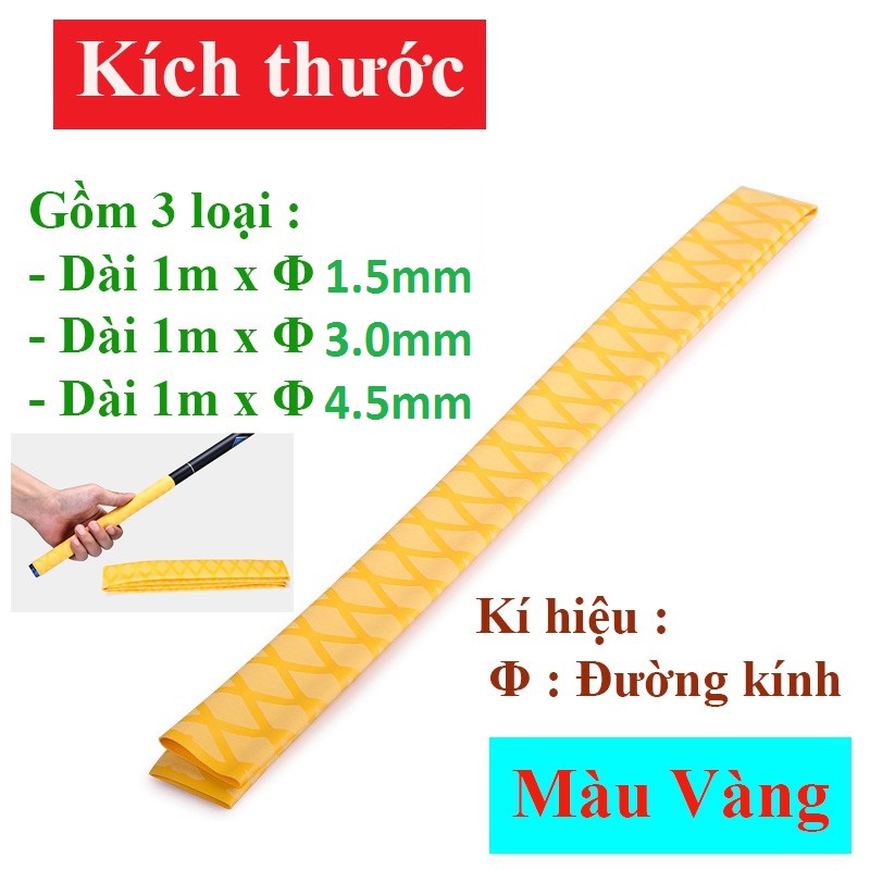 Màng Co Nhiệt cuốn cán cần câu Tay cầm chống trượt không thấm mồ hôi có nhiều kích cỡ - Đồ Câu 24h