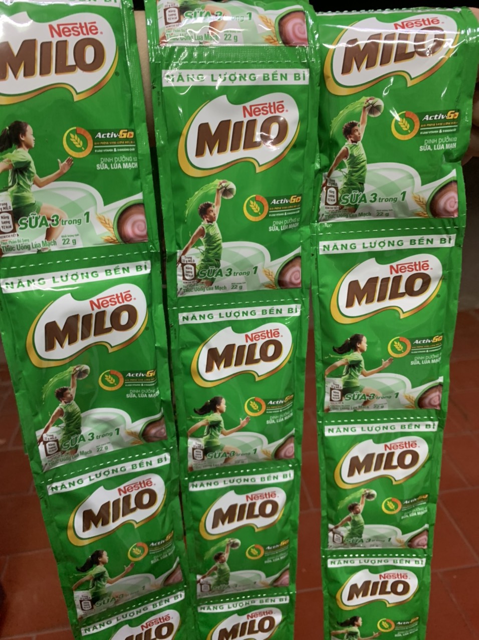 Sữa bột Milo dây 10 gói x 22g