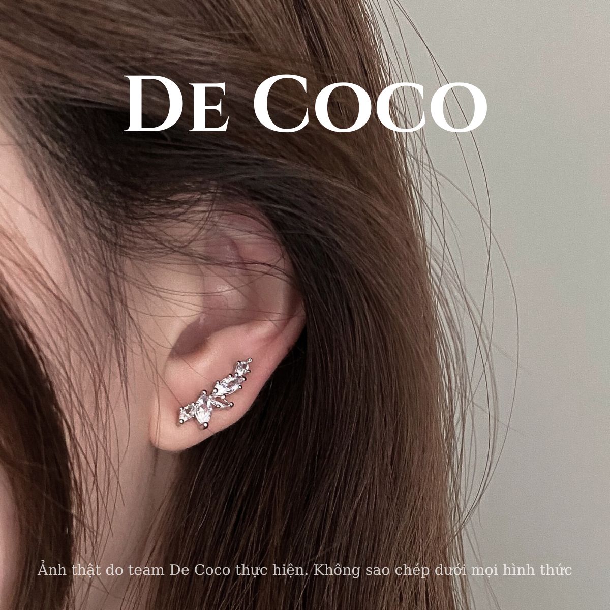 Khuyên tai, bông tai nữ đính đá Silva De Coco