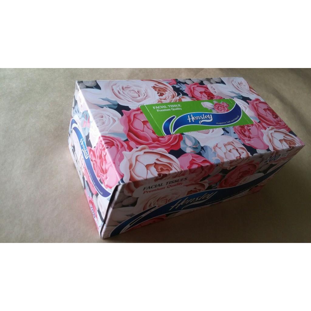 Combo 6 hộp Khăn giấy lụa 2 lớp Hensley (hộp 200 tờ)