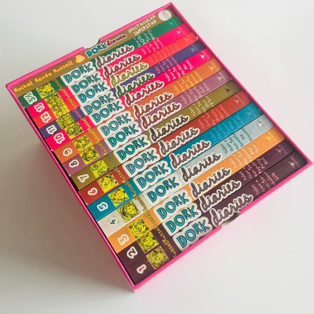 Bộ nhập Full boxset 18q - Dork Diaries - Original - Có hộp đựng