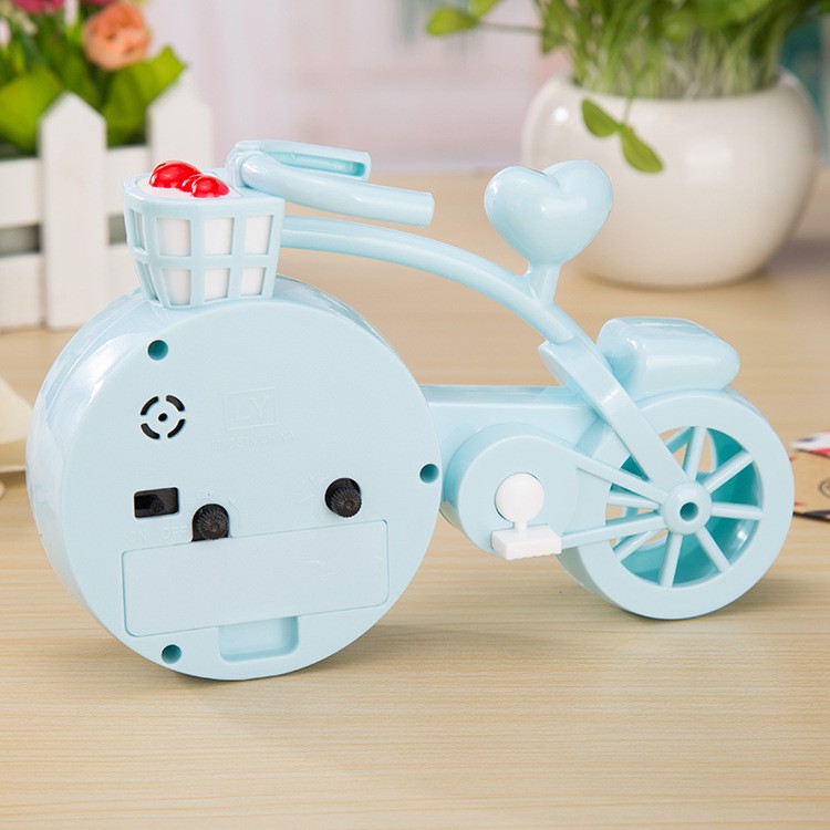 [Có Video Review] Đồng hồ báo thức để bàn hình XE ĐẠP dễ thương