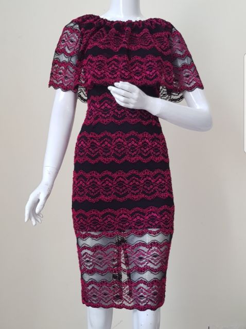 ZERASY - Đầm body cổ cách điệu