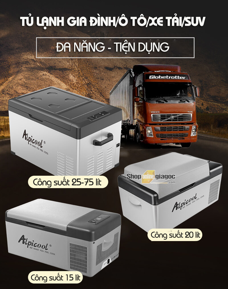 [SG] Tủ Lạnh Ô Tô Alpicool 15L - 20L Kết Nối APP