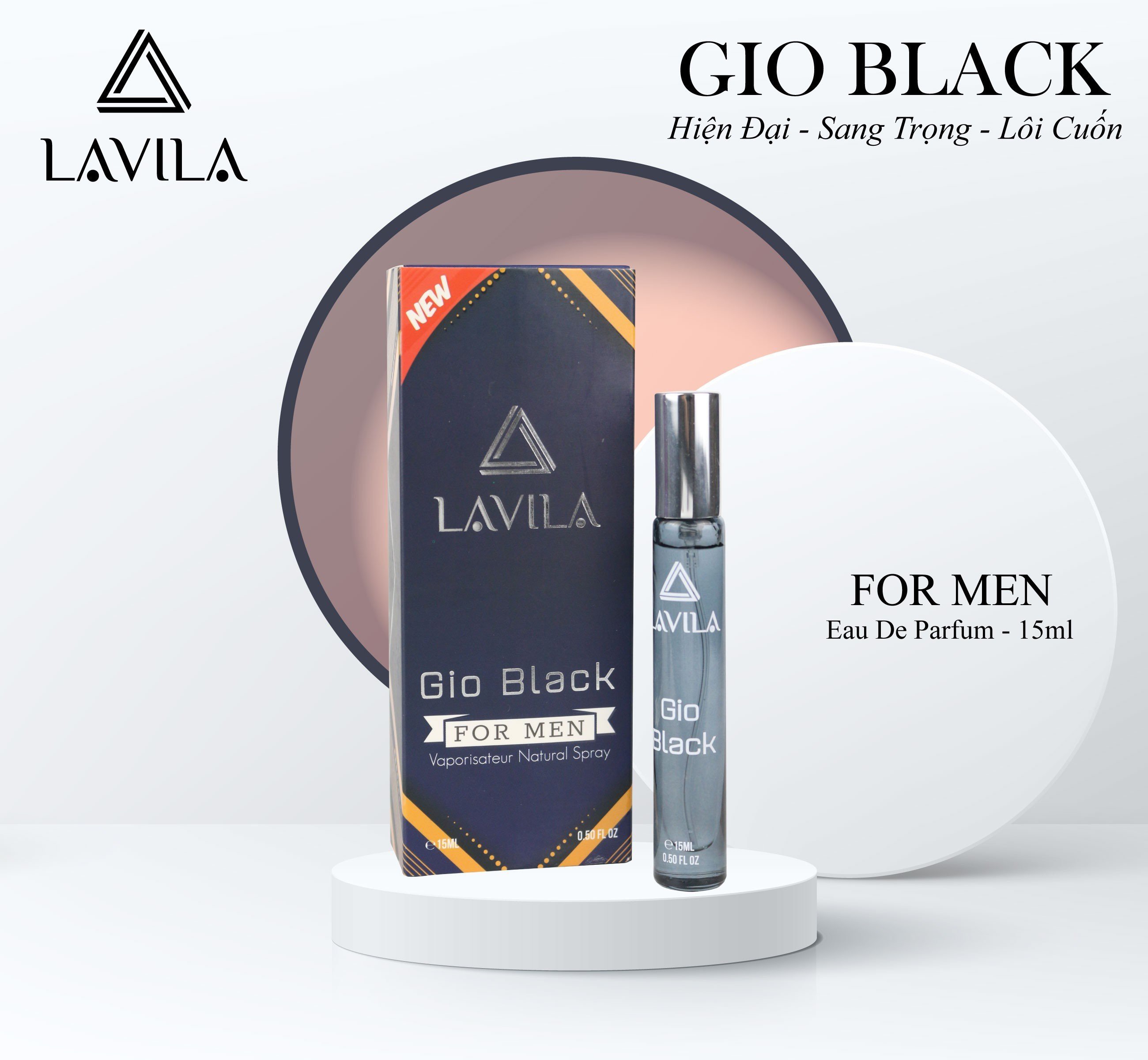 Nước hoa nam lavila gio black 100ml - tặng nước hoa 12ml