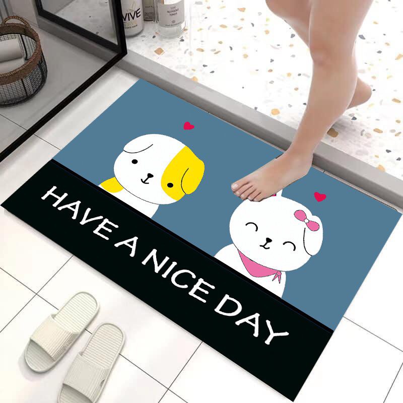 Thảm lau chân in hình 3D thú cưng siêu đẹp