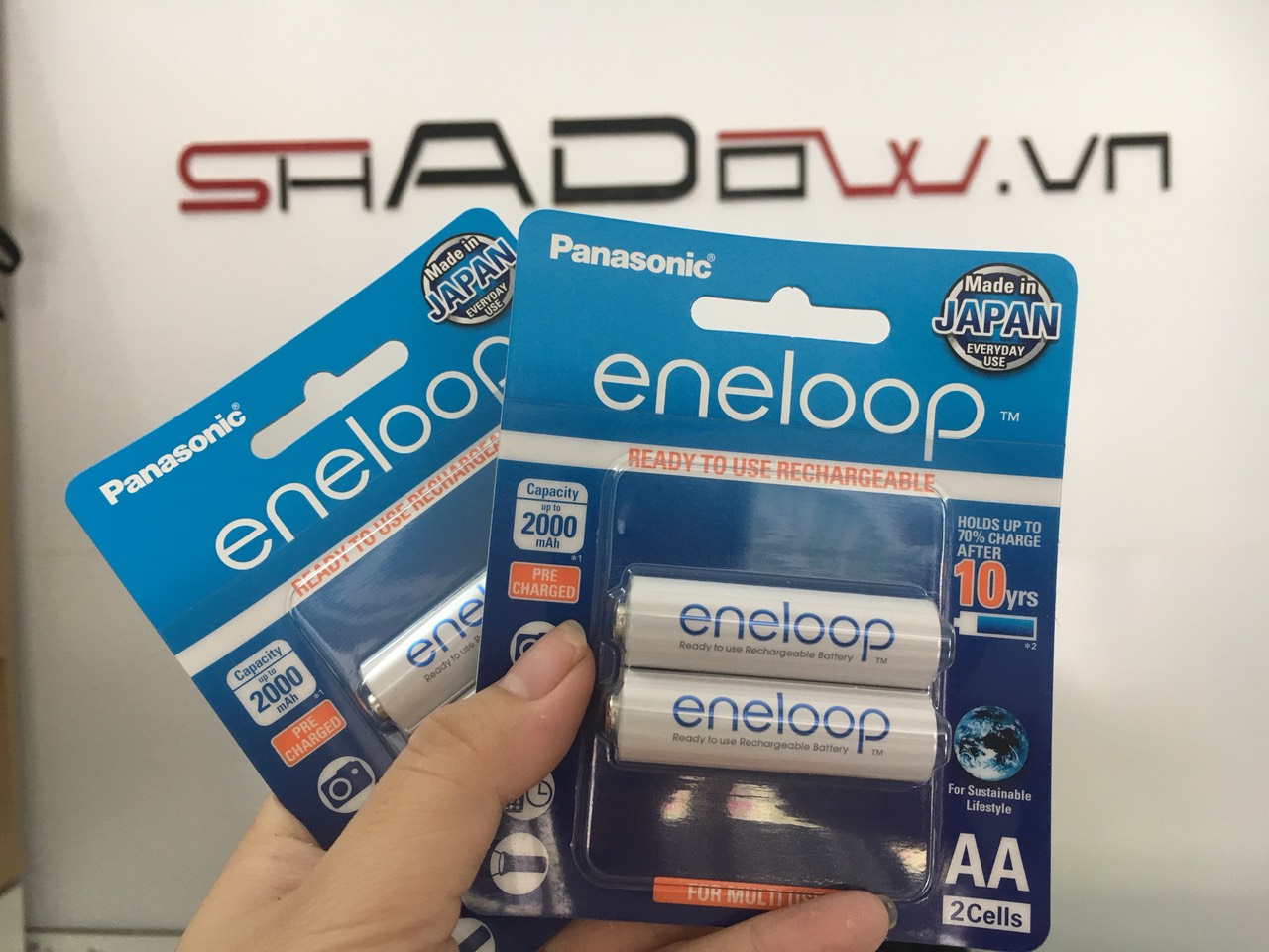 VỈ 2 PIN SẠC ENELOOP AA 2000MAH MADE IN JAPAN
