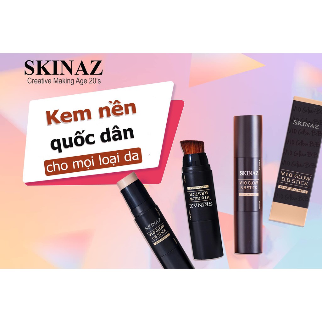 Kem nền V10 Glow B.B Stick Skinaz