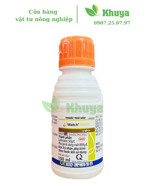 Trừ sâu Match 050EC 100ml Mới Đặc trừ Sâu cuốn lá
