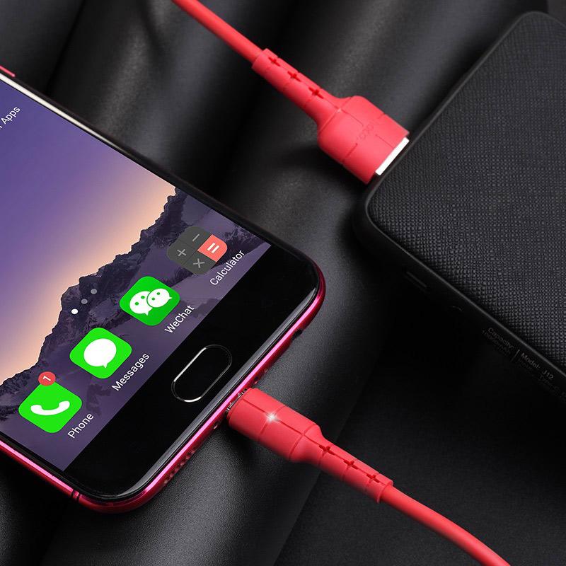 [HCM]Cáp sạc Micro USB Hoco X30 sạc nhanh 2.0A cho Android có đèn LED báo sạc