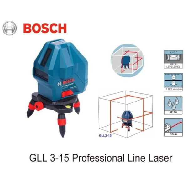 Máy cân mực Bosch GLL 3-15X (Xanh)