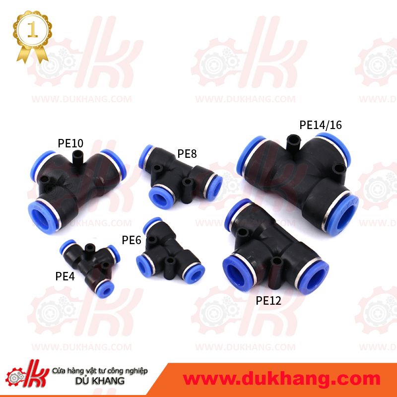 Tê nối 3 đầu khí nén PE