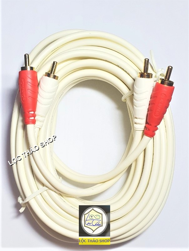 [HCM]Cáp loa 4 đầu hoa sen RCA dài 5M cao cấp (Dây AV 4 đầu)