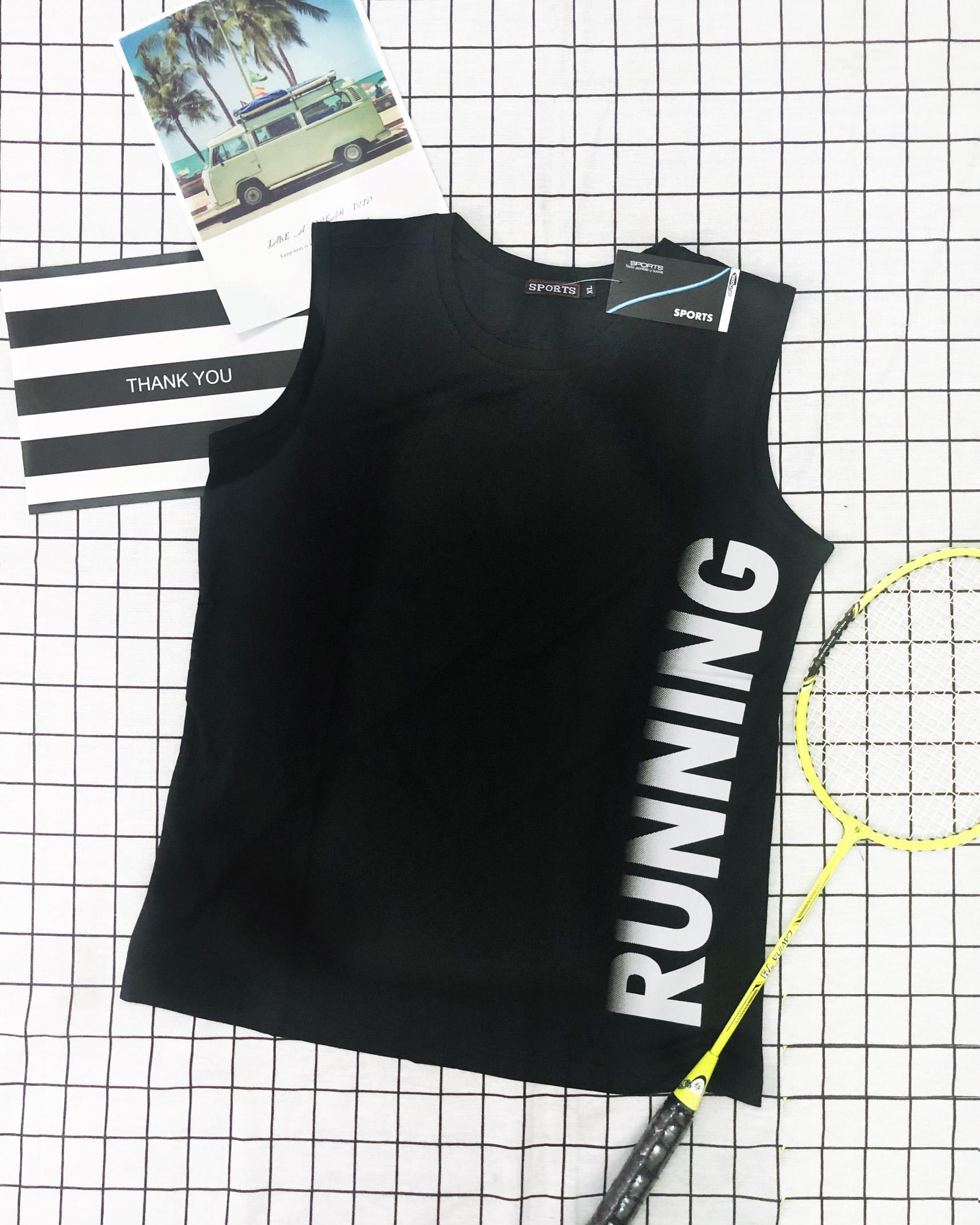 Áo thun nam thể thao kiểu sát nách running