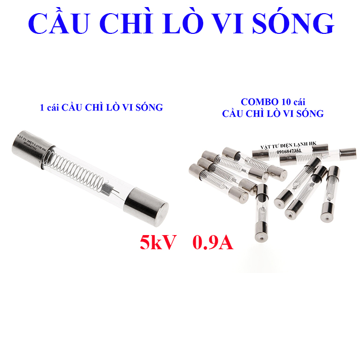 Cầu chì lò vi sóng 5KV 0.9A - Cầu trì cao áp LVS vi ba lò nướng