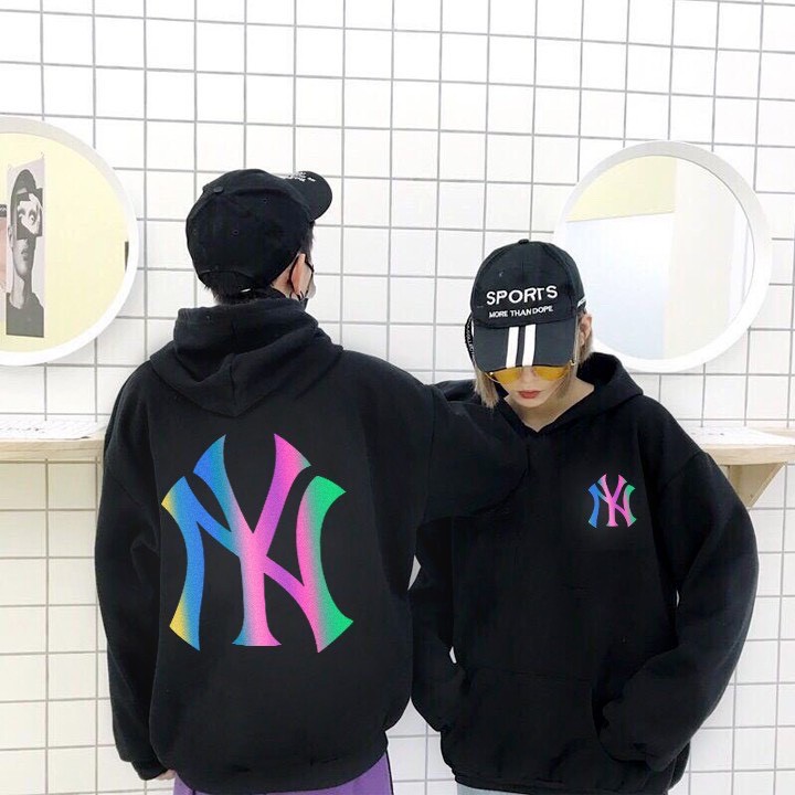 Áo Hoodie Nam Nữ Phản Quang 7 màu NYY Vải dầy siêu Xịn Chuẩn QT