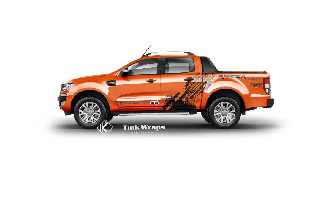 Decal dán Ranger - Tem xe Ranger Tire đơn giản MS2201