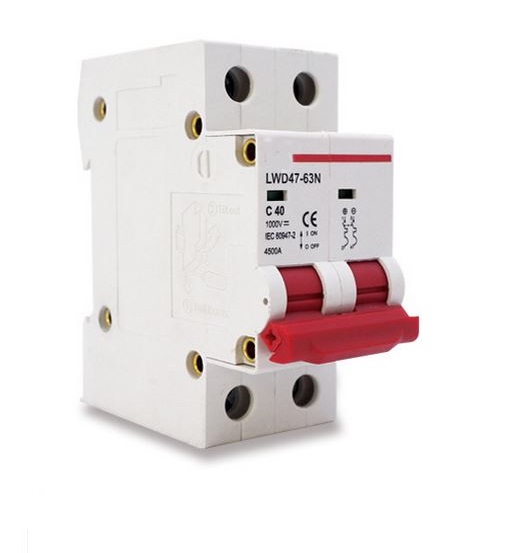 Aptomat 1 chiều DC 1000V 2P 16A/25A/32A/63A LW chuyên dụng bảo vệ hệ thống điện 1 chiều aptopmat 1 chiều bộ ngắt mạch 1 chiều bảo vệ quang điện cb 1 chiều