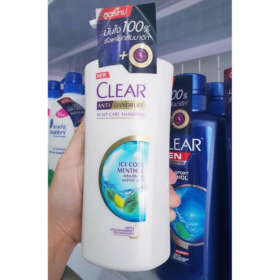Combo 2 dầu gội CLEAR bạc hà 480ml và CLEAR thảo dược 450ml