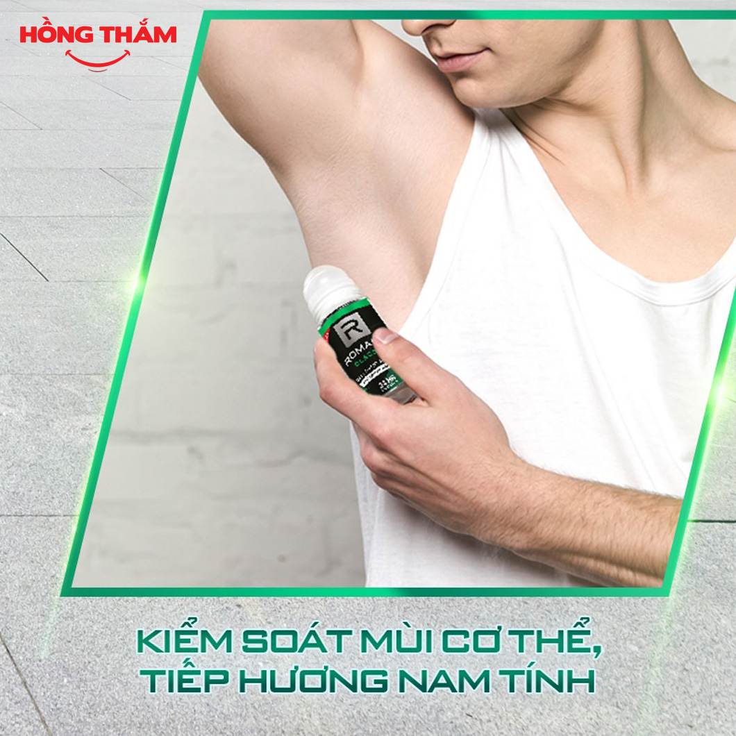Lăn Khử Mùi Romano Classic 50ml (hongthamshopcom)-LKM78