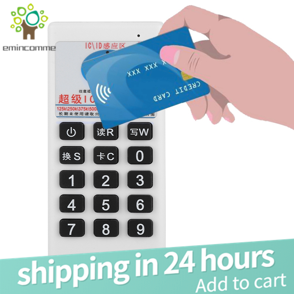emincomme Handheld RFID IC/ID Card Reader Writer Copier Duplicator 125Khz 13.56MHZ