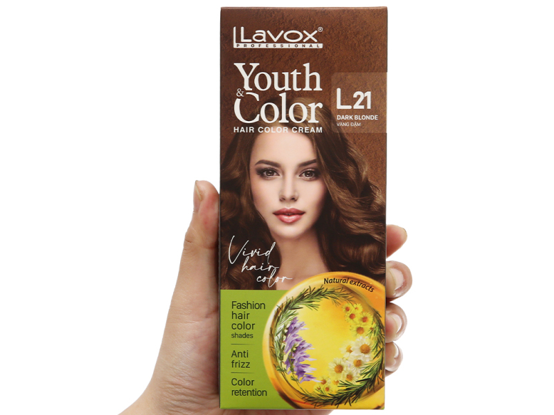 Kem nhuộm màu tóc cao cấp Lavox Youth&Color L21 (Vàng đậm)