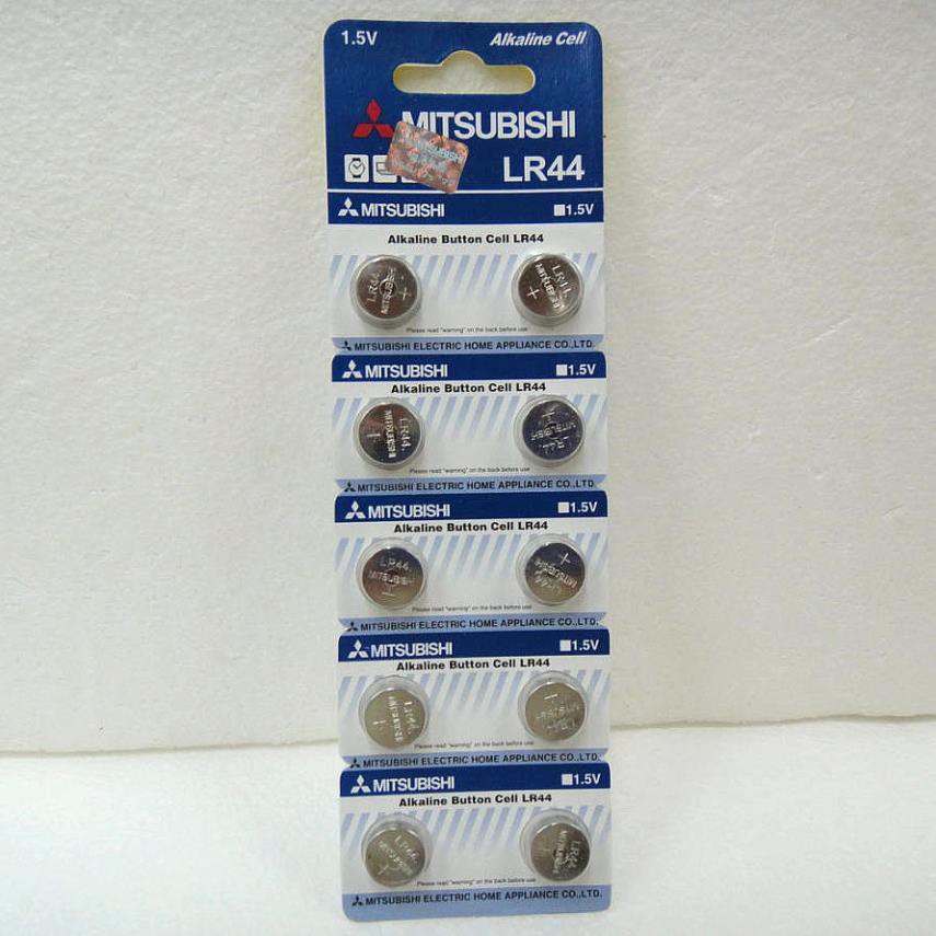 Pin LR44 AG13 Mitsubishi thay máy tính Casio vỉ 10 viên